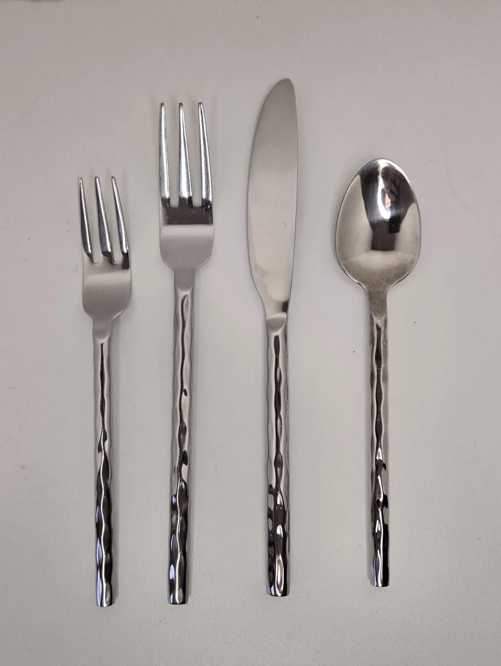 Pier 1 PII16 Caldera Wavy 18/8 Stainless Steel 4-Piece Flatware Set